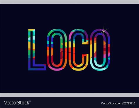 Loco Word Typography Design In Rainbow Colors Logo