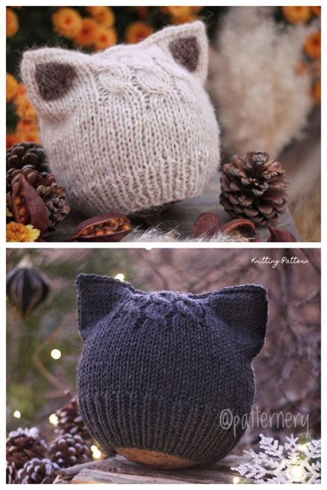 Knit Cat Ear Hat Free Knitting Patterns And Paid Knitting Pattern