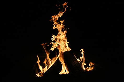 Download 1080x2340 Campfire Flames Wood Night Bonfire Fire