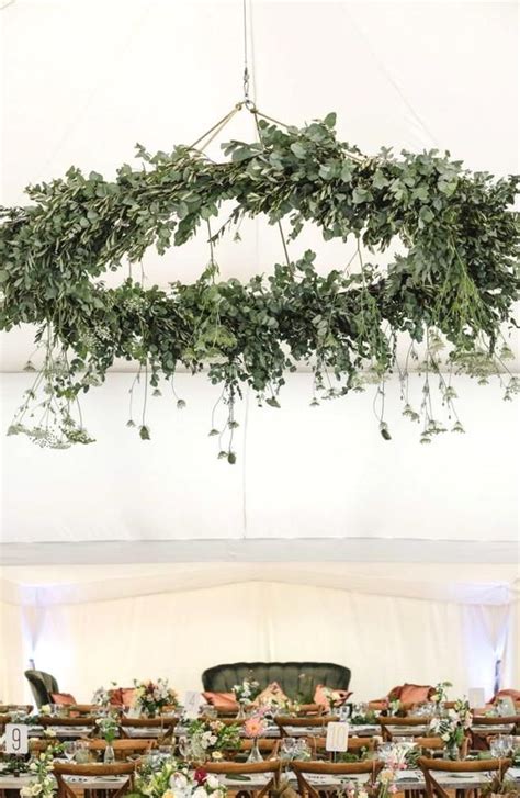 Statement Floral Hoop Wedding Decor Using Foliage And Greenery For A