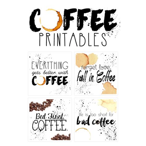 Free Printable Art The Coffee Collection The Cottage Market
