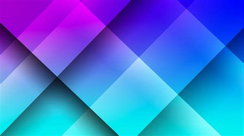 Purple Dark Blue Turquoise Blue Square Shapes Art Pattern 4k Hd