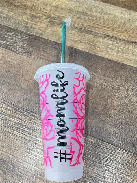 Reusable Venti Cold Cup Flower Cup Custom Cold Cup Etsy