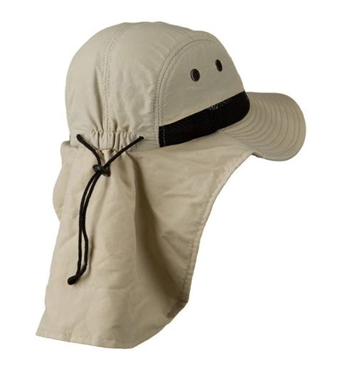 Mens Sun Hat With Neck Flap Cover Outdoor Sunscreen Mesh Boonie Cap