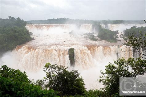 Iguazu Falls From Brazilian Side Stock Photo