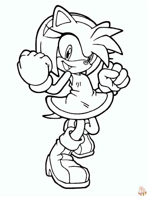 Amy Rose Dibujos Para Colorear Diversión Para Sonic Aficionados De