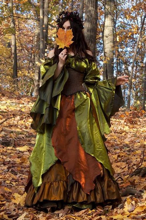 Renaissance Medieval Fall Faerie Woodland Autumn Fairy Costume 3piececostumecorsetnotincluded