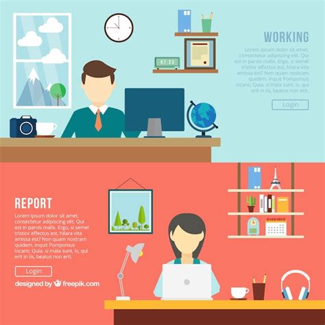 Office Banners Vector Free Download