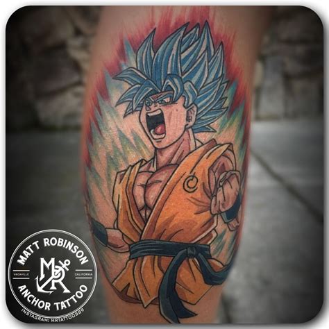 Super Saiyan Goku Dragonball Z Tattoo By Matt Robinson Of Anchor Tattoo