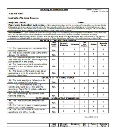 Free Sample Evaluation Forms In Ms Word With Blank Evaluation Form