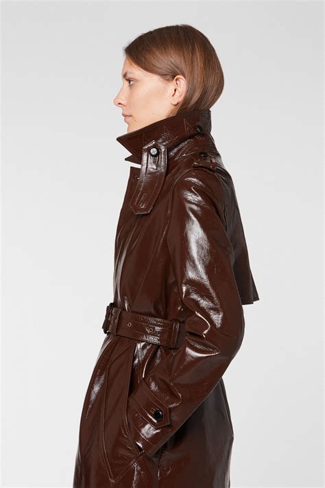 On Sale Womens Patent Leather Trenchcoat Ami Paris