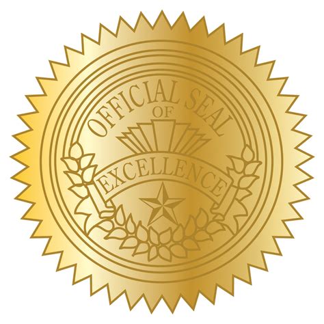 Geo47853 Geographics Gold Excellence Certificate Seals Office