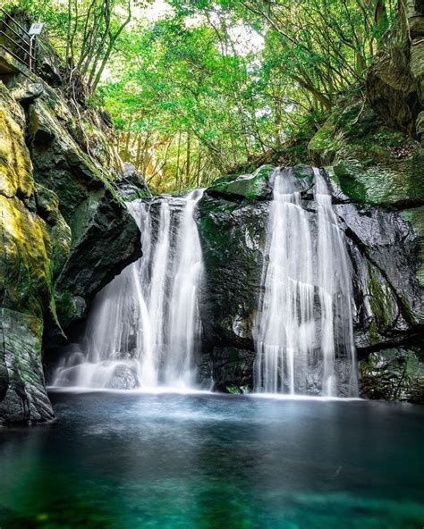Futashika Falls Two Deer Falls A Beautiful Waterfall Located On The