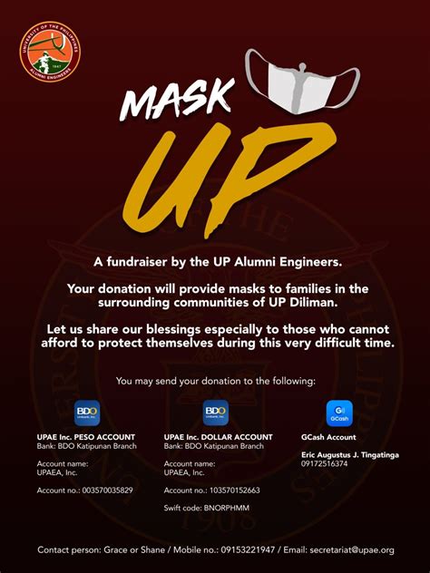 Upae Launches Mask Up Donation Drive Up Alumni Engineers