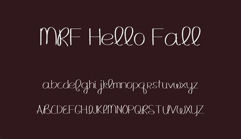 Mrf Hello Fall Free Font