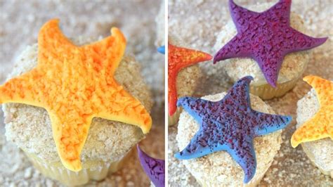 Colorful Starfish Cupcakes Youtube