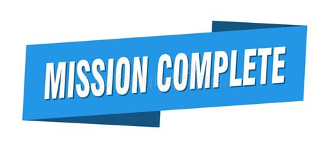 Mission Complete Banner Template Mission Complete Ribbon Label Stock