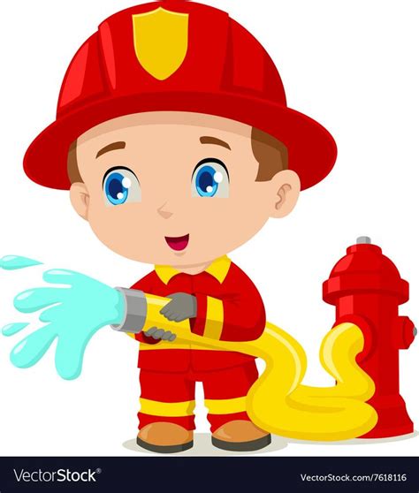 Cartoon Of A Firefighter Download A Free Preview Or High Quality Adobe