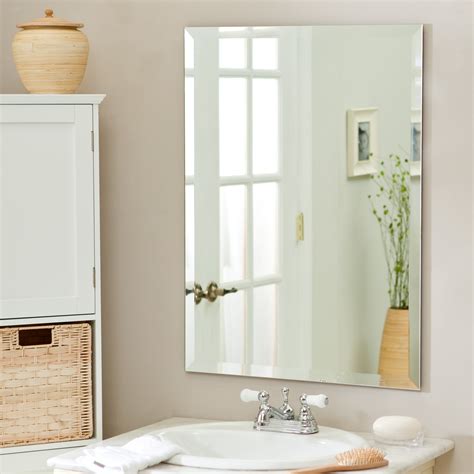 As the size of your smart mirror gets larger, it becomes riskier the large smart mirror i built for my bathroom is really heavy due to the large sheet of glass. Décor Wonderland Frameless Leona Wall Mirror - 23.5W x 31 ...
