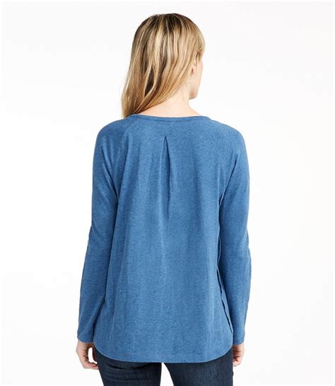 Women S Organic Cotton Tee Long Sleeve Henley Shirts And Tops At L L Bean