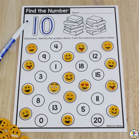 Find The Number Number Recognition Worksheets Abcs Of Literacy