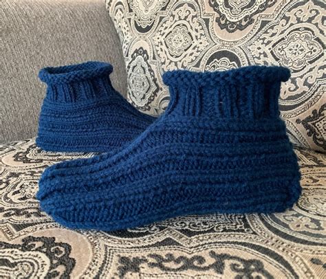 How To Knit Adult Bootie Slippers Pattern With Step By Step Etsy Uk