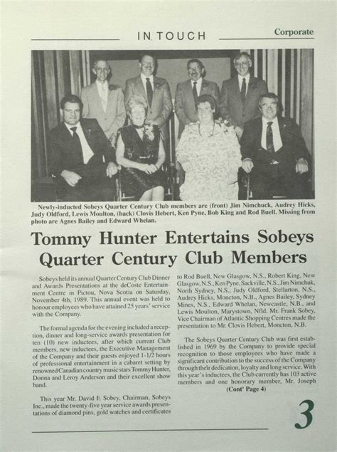 History Sobeys Quarter Century Club