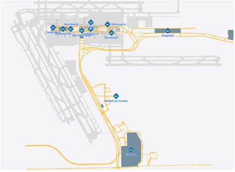 Terminals Map At Iah Airport George Bush Intercontinental Airport