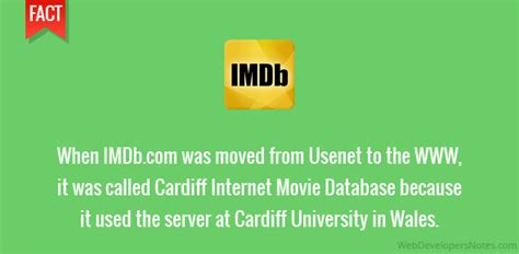 Imdb Was Called Cardiff Internet Movie Database