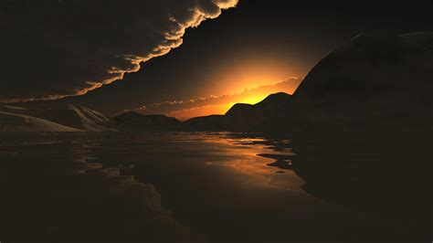 Hintergrundbilder Landschaft Dunkel Sonnenuntergang Nacht Wasser