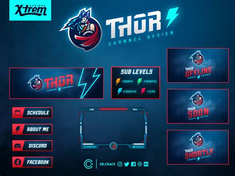 Twitch Overlay Template And Stream Pack Overlays Youtube Banner