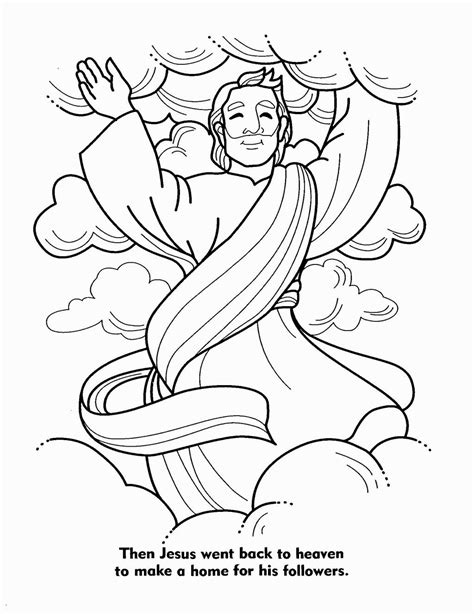 Jesus Goes To Heaven Coloring Page Coloring Pages