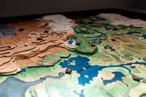 Artist Creates 3d Wooden Masterpiece Of Zelda Breath Of The Wild Map
