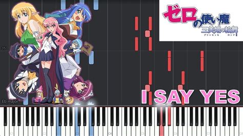 Ichiko『i Say Yes』tvアニメ ゼロの使い魔 三美姫の輪舞 Opテーマ ピアノ楽譜midi Zero No Tsukaima