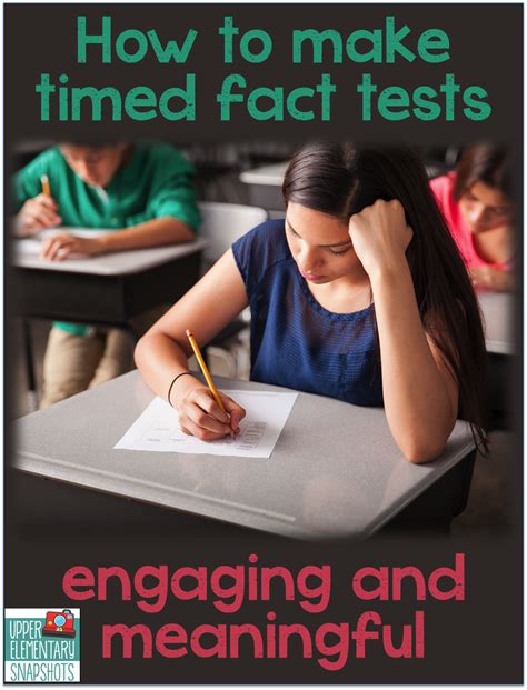 Making Timed Math Tests Engaging And Meaningful Upper Elementary