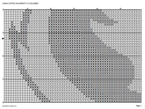 Each tiny square on the grid represents a square of aida fabric. EASY PATTERNS: Iowa State University Cyclones cross-stitch ...