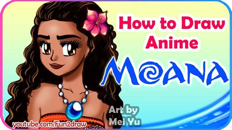 How To Draw Anime Moana Youtube