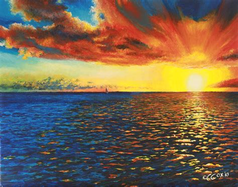 Painted Horizon Painting By Christopher Cox Fine Art America