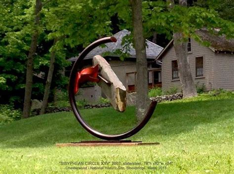 Depuis, je pense à lui et je lui dédie cette victoire. Sisyphean Circle XXV by John Van Alstine. Slate, pigmented ...