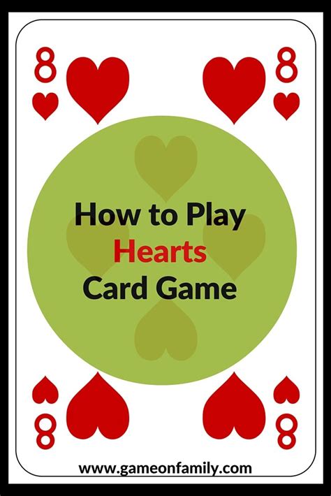 How To Play Hearts Card Game Hearts Card Game Card