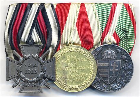 3 Place Imperial Medal Bar German Ww1 2 Awards