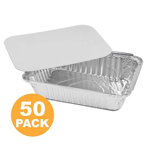 Rectangular Disposable Aluminum Foil Pan Take Out Food Containers With