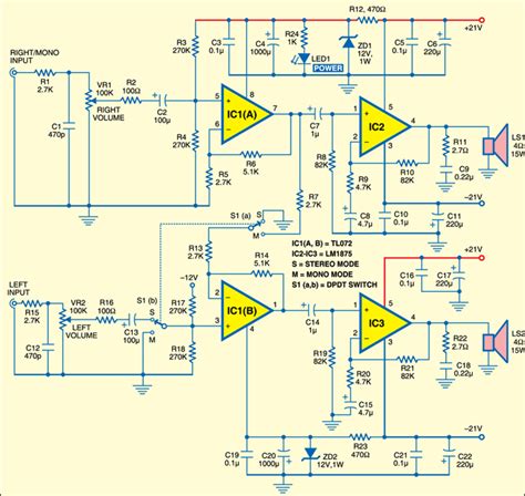 Simple 12v Audio Amplifier Circuit Diagram Pdf Wiring Diagram