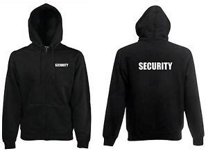 Sports hoodie mockup template sports templates. SECURITY HOODY ZIP FRONT BOUNCER DOORMAN FULL ZIPPERED ...