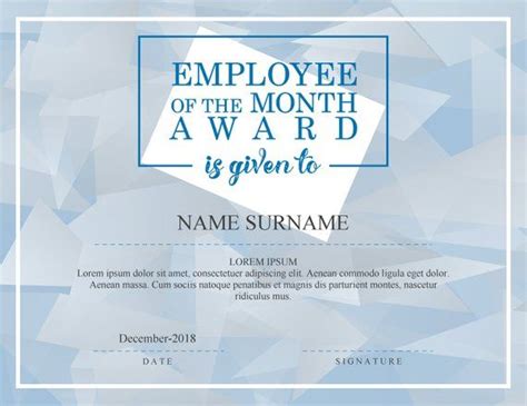 employee   month editable template editable award