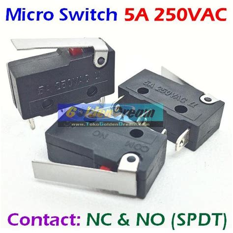 Jual Diskon Besar Micro Limit Switch Saklar Kecil 3 Pin Gagang 5a