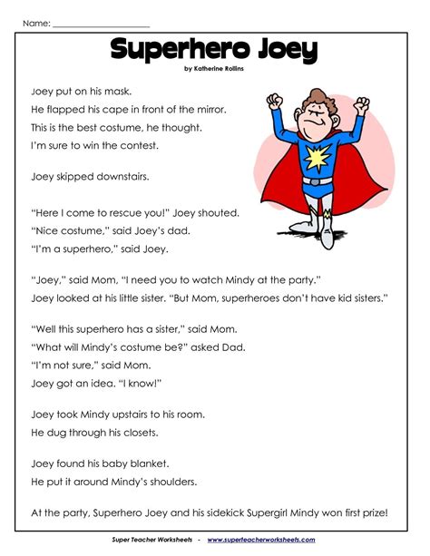 Chapter books for 1st graders Second Grade Reading Comprehension Worksheets | Kiduls ...
