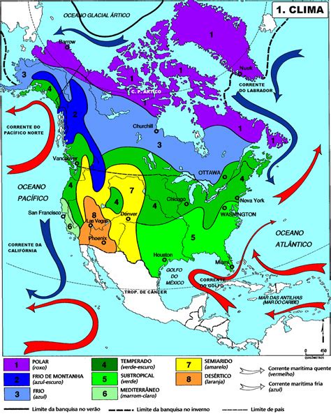 Geografia Fundamental AmÉrica Anglo Saxonica Clima