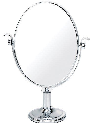 Add modern lighting and you can make this. Chrome Oval Pedestal Mirror True Image x5 Magnified 24x19 ...