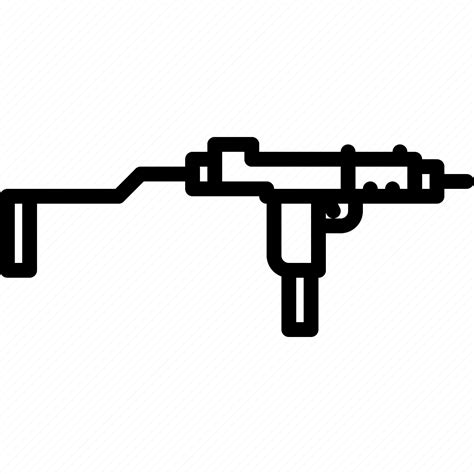 Uzi Gun Weapon Icon Download On Iconfinder On Iconfinder